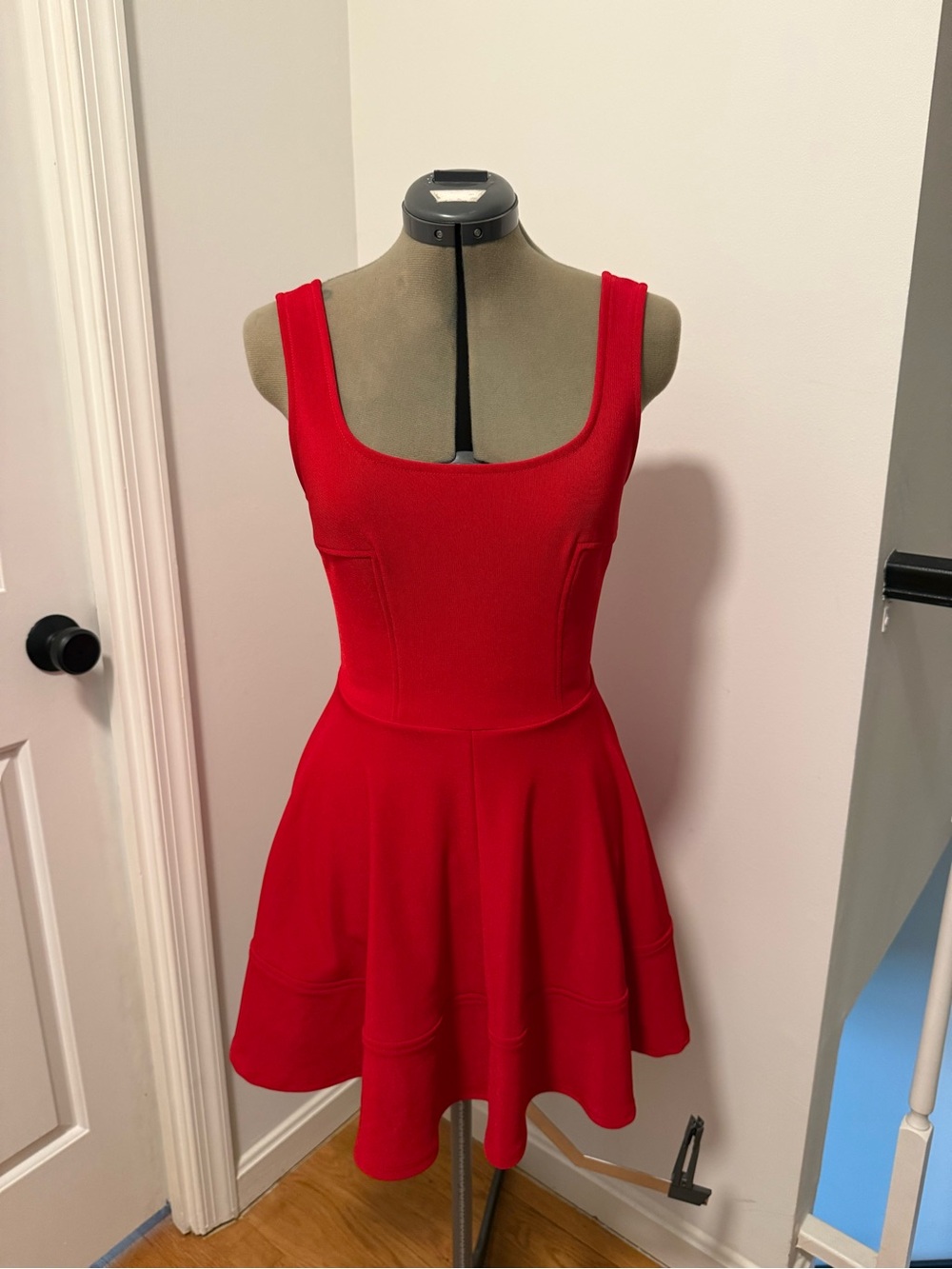 Lulu's Red Scoop-Neck Fit & Flare Mini Dress